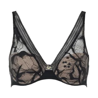 Chantelle Lingerie - True Lace Tief ausgeschnittener Spacer-BH schwarz - Gr. - 70 B