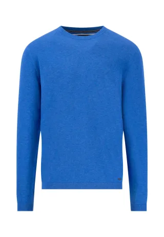 Fynch Hatton - Pullover mit Rundhalsausschnitt blau - Gr. - XL
