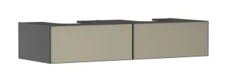 Hansgrohe Xevolos E Waschtischunterschrank Schiefergrau Matt 1370/550 mit 2 Schubkästen für Konsole  54318390