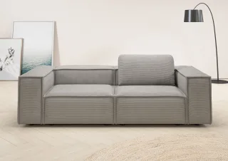 Home affaire 2-Sitzer "Watertown, modernes Sofa 246 cm breit, auch in Feincord" stilvolles Sofa für 2 Personen mit extra breiter Sitzfläche