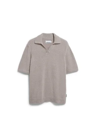 Armedangels - BOUCLE KNIT POLOSHIRT sandstone - Gr. - L