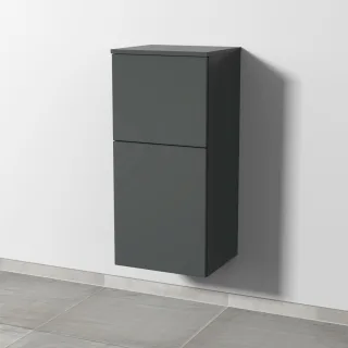 Sanipa 3way Mittelschrank mit 1 Tür und 1 Auszug, Anthrazit-Matt, SM12822 SM12822