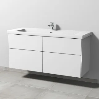 Sanipa 3way Waschtischunterbau zu Villeroy & Boch Subway 3.0 Waschtisch mit 4 Auszügen, Weiß-Soft BR85043