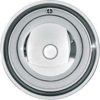 KWC Aquarotter Rundbecken, RONDO, Edelstahl, 387x155 mm, Überlauf, hochglanz, 2000056428 2000056428