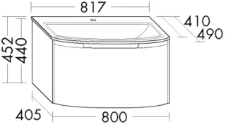 Burgbad Keramik Waschtisch-Set YSO PG2 HGL Lichtgrau Ultramatt/Schwarz Matt, SFIH081F5751C0038 SFIH081F5751C0038