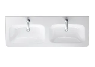 Duravit DuraStyle Doppelwaschtisch Weiß Hochglanz 1300 mm - 23381300001 23381300001