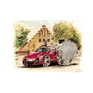 Otto Waalkes Original Siebdruck "Flensburg Memories" 2018...