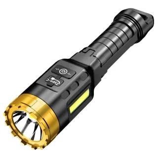 BIKIGHT 885 LED+COB 500m Long Range Strong ABS Housing Flashlight With COB Side Light Type-C USB Rechargeable Portable L