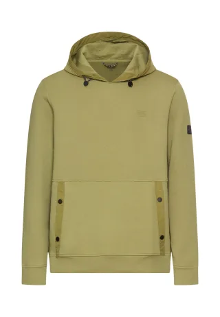 camel active - fleXXXactive® Hoodie mit verstellbarer Kapuze mosstone - Gr. - XXL