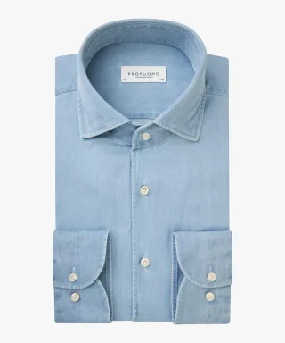 Profuomo - One Piece Denim Hemd blau - Gr. - 38