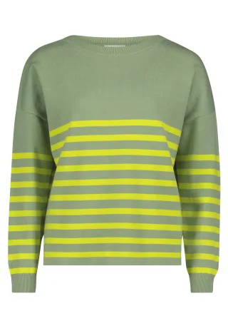 CARTOON - Strickpullover green/yellow - Gr. - 42