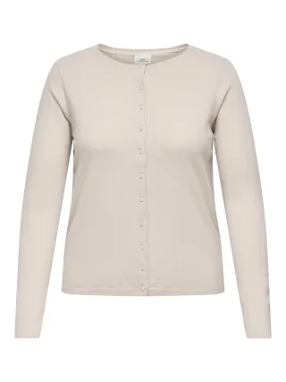 ONLY CARMAKOMA - CARLOYAL LS O-NECKBU CARDI KNT NOOS Moonbeam - Gr. - S-42/44