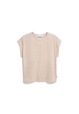 Armedangels - ONELIAA LOVELY STRIPES oatmilk-beige blond - Gr. - S