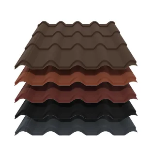 Pfannenblech Typ Europa | 0,50 mm | Stahl | Modullänge 350 mm | 35 µm Mattpolyester