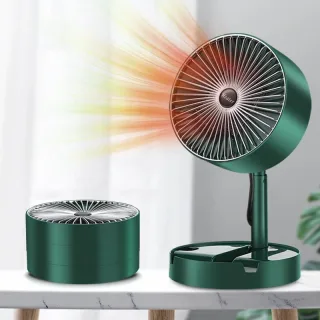 IPRee Portable Fast Heating Fan Heater 800W Electric Vertical Desktop PTC Small Portable Folding Telescopic Hot Air Blow