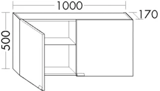 Burgbad Hängeschrank rc40 System PG2 500x1000x170 Schilf Hochglanz, OSCE100F4002 OSCE100F4002