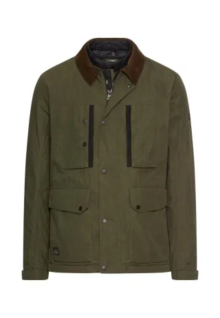 camel active - Blouson mit Hemdkragen und Fleece-Futter grün - Gr. - XXL