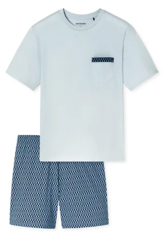 SCHIESSER - Schlafanzug kurz hellblau - Gr. - 58