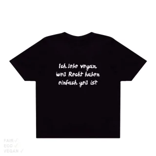 T-Shirt Boxy Ich lebe vegan..