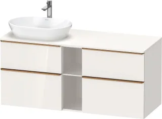 Duravit D-Neo Konsolenwaschtischunterbau wandhängend Weiß Hochglanz 1400x550x664 mm - DE4970L0422000 DE4970L04220000