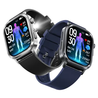 BlitzWolf HL7 1.95-inch AMOLED Display ECG AI-GPT LED Flashlight bluetooth Call Heart Rate Blood Pressure SpO2 Monitor S