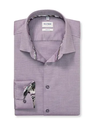 OLYMP - Body Fit: Businesshemd violet - Gr. - 39