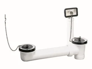 Dallmer Ab- und Überlauf-Set 024 U, 2 Ketten, 1 1/2", 110411 110411