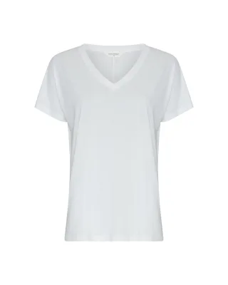 msch copenhagen - MSCHFenya Modal V Neck Tee bright white - Gr. - M/L