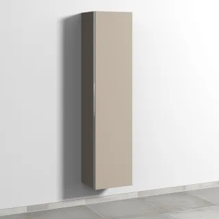 Sanipa 3way Hochschrank mit 1 Tür und Ganzkörperspiegel, Sandgrau-Matt BS15167