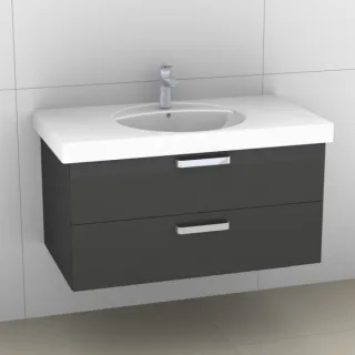 Artiqua 413 Waschtischunterschrank für Preciosa 124200, 124220 Anthrazit Hochglanz, 413-WU2L-K43-701 413-WU2L-K43-7015-51