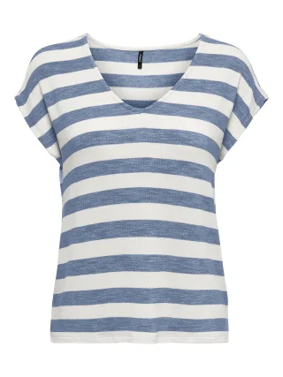 ONLY - ONLLIRA LIFE S/S V-NECK TOP JRS NOOS - Gr. - S