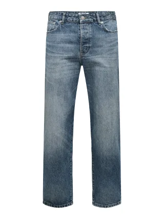 ONLY&SONS - ONSEDGE STR MB GREEN 2341 TAI DNM NOOS medium blue denim - Gr. - 36/34