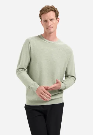 No Excess - Pullover Crewneck Garment Dyed + Stone Washed smoke - Gr. - M