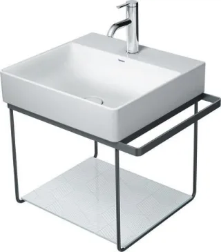 Duravit DuraSquare Metallkonsole Schwarz Matt 565x451x400 mm - 0031164600 31164600