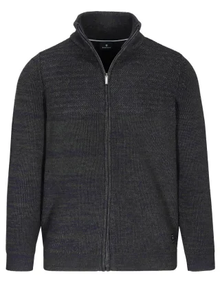 BASEFIELD - Zip Strickjacke green forest - Gr. - 3XL
