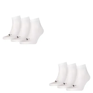 6 Paar Puma Unisex Quarter Socken Sneaker Gr. 35 - 49  für Damen Herren Füßlinge