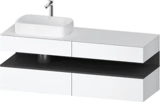 Duravit Qatego Konsolenwaschtischunterbau wandhängend Weiß Matt 1600x550x600 mm - QA4777049180010 QA4777049180010