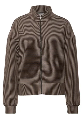 Street One - Two-Tone Strukturjacke braun - Gr. - 34