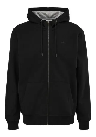 s.Oliver Red Label - Sweatshirt Jacke mit Kapuze schwarz - Gr. - S