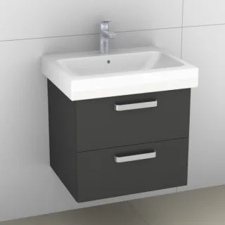 Artiqua 413 Waschtischunterschrank für iCon 124060, 124063 Anthrazit Glanz, 413-WU2L-K01-7065-51 413-WU2L-K01-7065-51