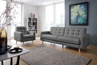 exxpo - sofa fashion 3-Sitzer "Nappa, Schlafsofa, bequem, zeitloses Design, L-Form" tolle Detailverarbeitung, mit Bettfunktion und Bettkasten