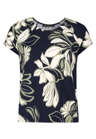 Betty Barclay - Printshirt dark blue/green - Gr. - 36
