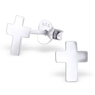 Kreuz Ohrringe aus 925 Silber