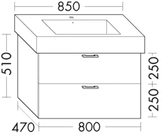 Burgbad Waschtischunterschrank Sys30 PG4 Sana 510x800x470 Salbeigrau Ultramatt, WUJH081F5967 WUJH081F5967
