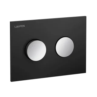 Laufen Betätigungsplatte GROOVE INEO mit Dual-Flush schwarz matt/Tasten chrom, H9001171230001 H9001171230001