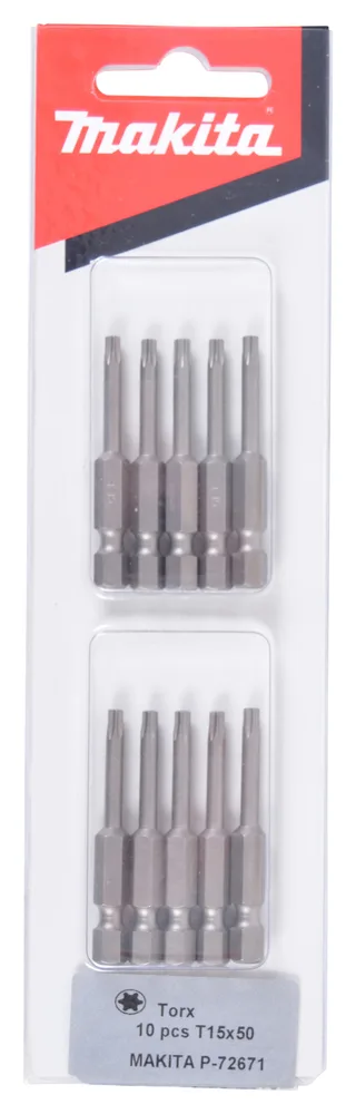 Makita Bit T15x50 10Stk, 10 Stück - T15 - 50 mm - P-72671