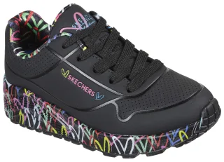 Skechers Sneaker "UNO LITE-LOVELY LUV", Schnürschuh mit bedruckter Sohle, Größenschablone zum Download