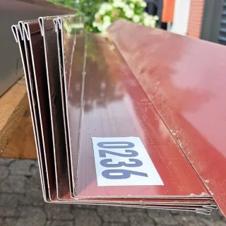 Winkelblech | Aluminium | 2,00 m Länge | Rotbraun ( RAL 8012 )
