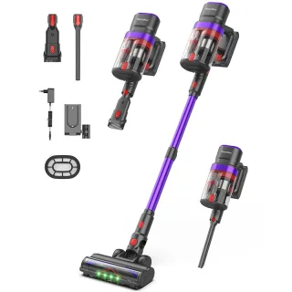 [EU Direct] Teendow V20 500W Cordless Vacuum Cleaner, 40kPa Power Suction, Brushless Motor, Dual Dust Chamber, LED Displ