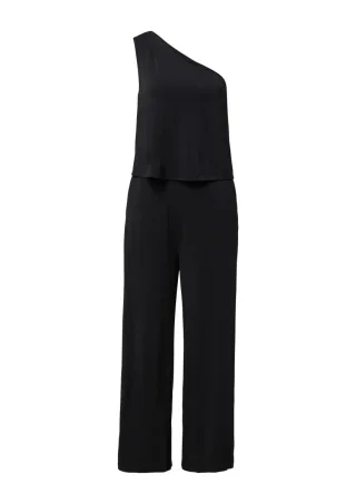 comma - Asymmetrischer One-Shoulder-Jumpsuit schwarz - Gr. - 36